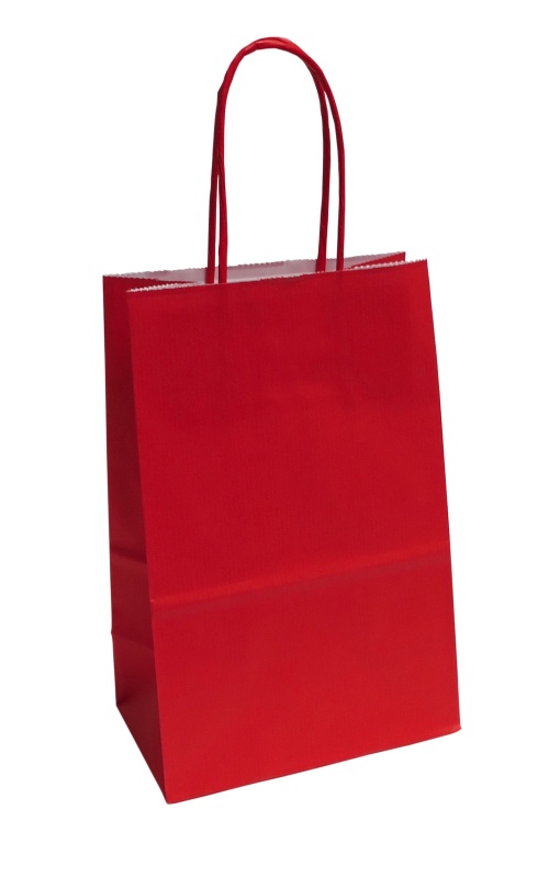 Saco de Papel Asa Torcida 59 Vermelho 14x8,5x21,5cm