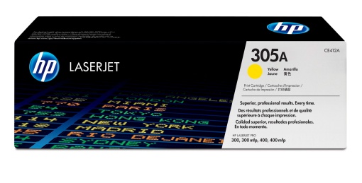 Toner HP 305A Amarelo CE412A Laserjet Pro300/400 Series 2600 Páginas