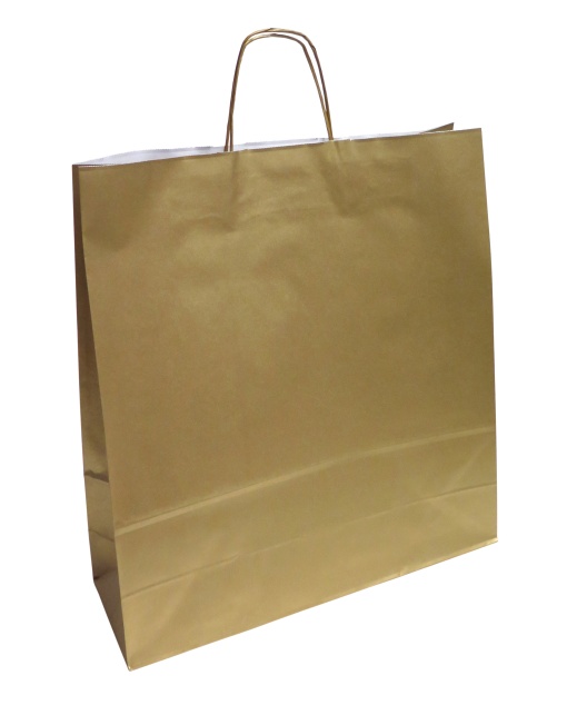 Saco de Papel Asa Torcida 122 Ouro 45x15x49cm