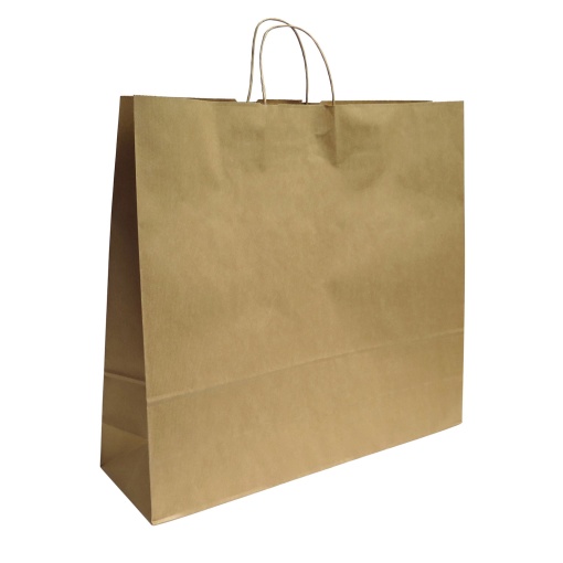 Saco de Papel Asa Torcida 36 Kraft Castanho 55x15x49cm