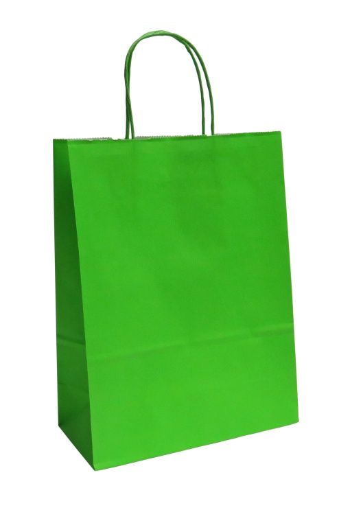 Saco de Papel Asa Torcida 139 Verde Alface 22x10x29cm
