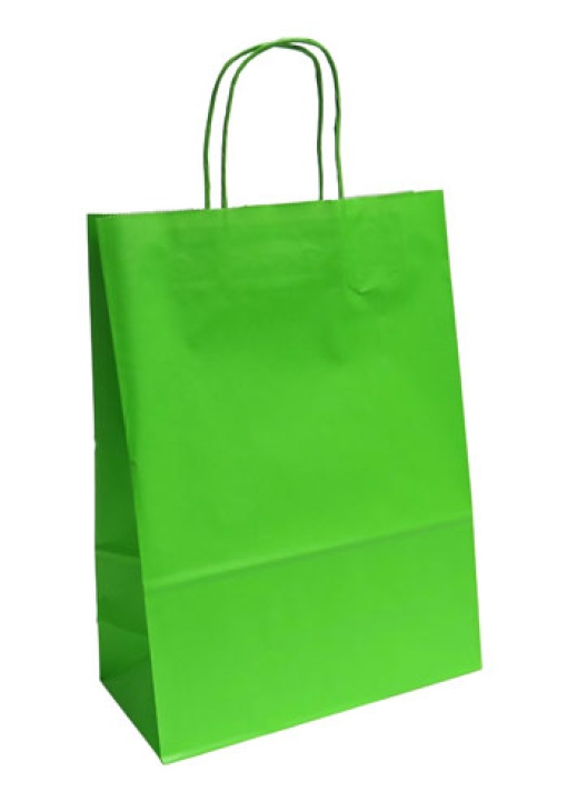 Saco de Papel Asa Torcida 139 Verde Alface 27x12x37cm