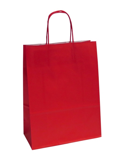 Saco de Papel Asa Torcida 59 Vermelho 22x10x29cm