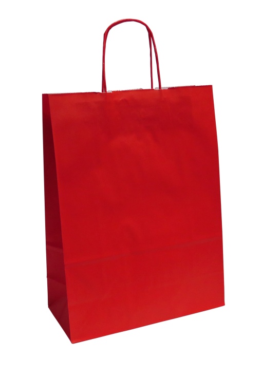 Saco de Papel Asa Torcida 59 Vermelho 27x12x37cm