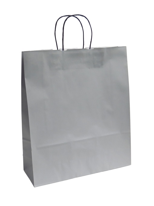 Saco de Papel Asa Torcida 38 Cinzento 36x12x41cm