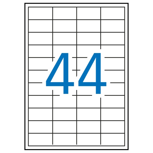 A4 labels 48.5x25.4mm white APLI - 10 sheets - 440 units