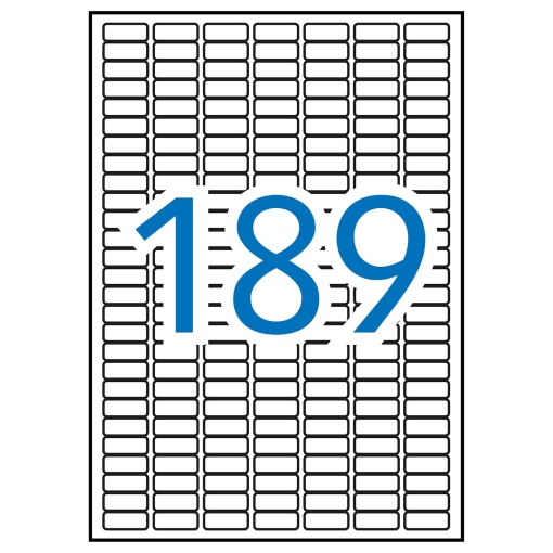 A4 labels 25.4x10mm white APLI - 10 sheets - 18900 units
