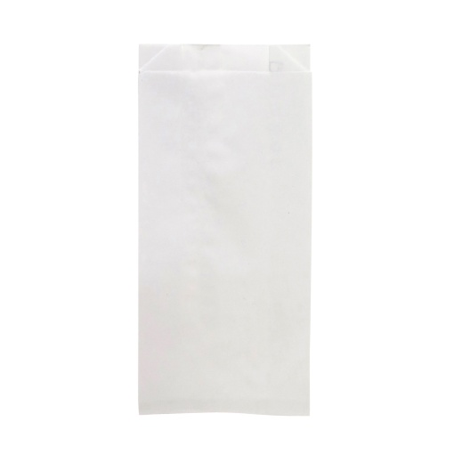 Saqueta Papel Branco 10x26+6cm com Fole com 200