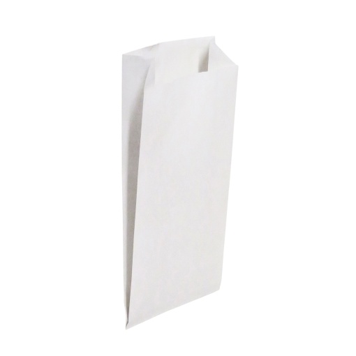 Saqueta Papel Branco 10x26+6cm com Fole com 200