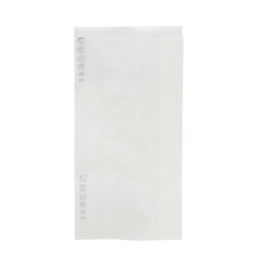 Saqueta Papel Branco 14x31+6cm com Fole com 200