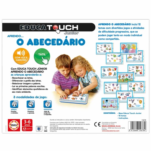 Aprendo o abecedário Educa Touch Junior