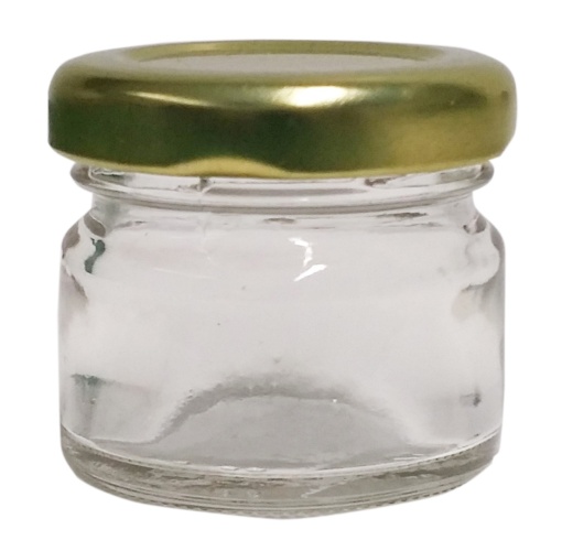 Frasco de Vidro 30gr com tampa metal