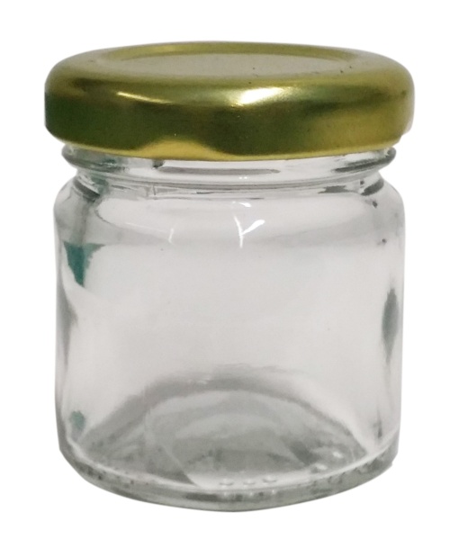 Frasco de Vidro 50gr com tampa metal