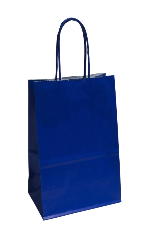 Saco de Papel Asa Torcida 188 Azul 14x8,5x21,5cm