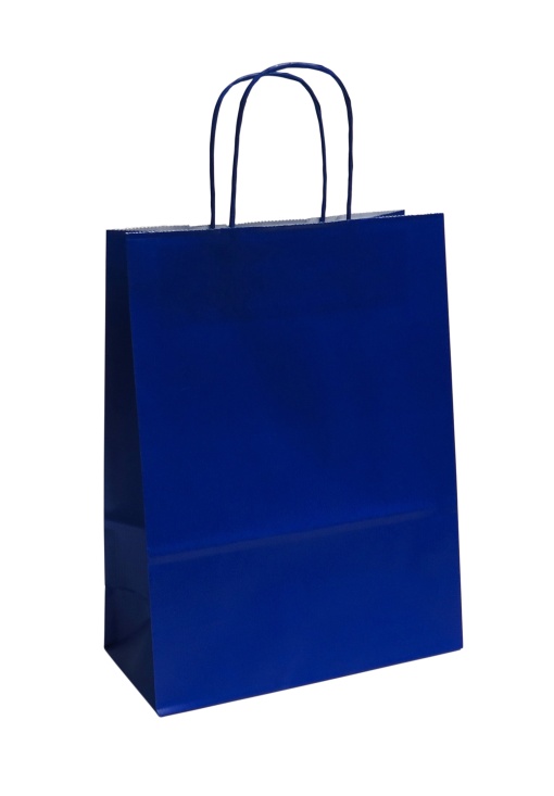 Saco de Papel Asa Torcida 188 Azul 22x10x29cm
