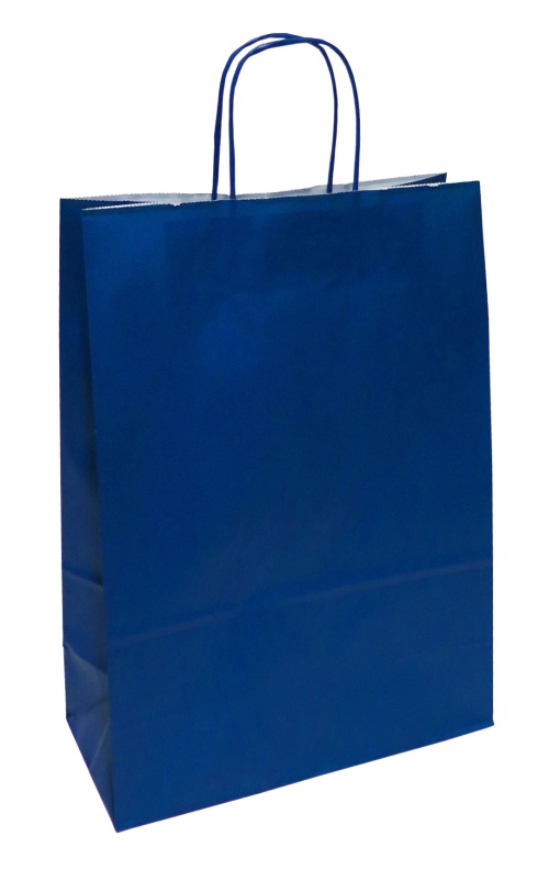 Saco de Papel Asa Torcida 188 Azul 27x12x37cm