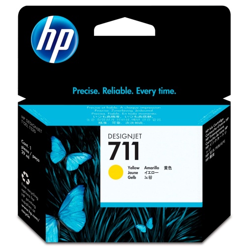 Tinteiro HP 711 Amarelo CZ132A Designjet T120/520
