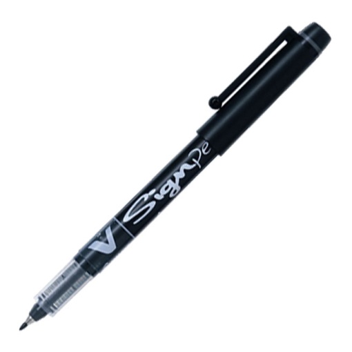 Fineliner PILOT V Sign Pen 0,6mm preto