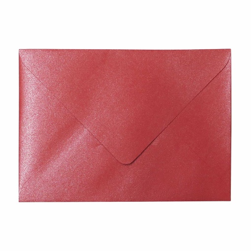 Envelope Metalizado SIMPLY B6 120x176mm Vermelho com 10