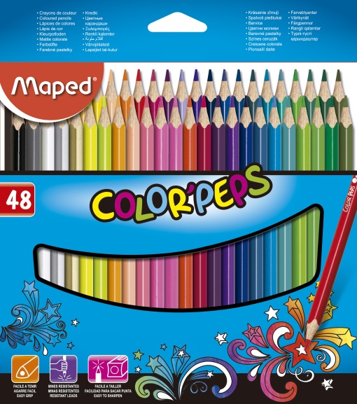 Lápis de Cor MAPED Color Peps Classic Longos caixa com 48