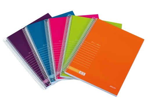 Caderno A4 Capa Dura Espiral ANCOR Classic Stripes Pautado 120 folhas 70g Sortido