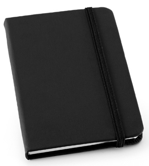 Caderno A6 Meyer Liso 80 folhas com Elástico Preto