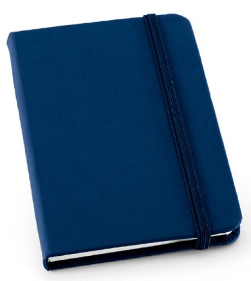 Caderno A6 Meyer Liso 80 folhas com Elástico Azul