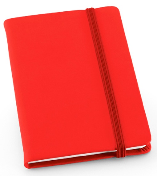 Caderno A6 Meyer Liso 80 folhas com Elástico Vermelho