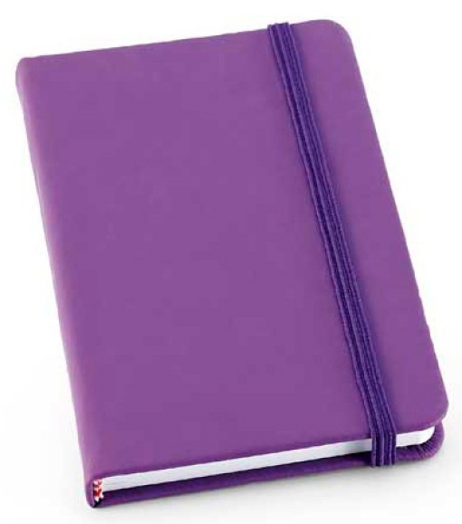 Caderno A6 MEYER LISO 80 folhas com Elástico Violeta