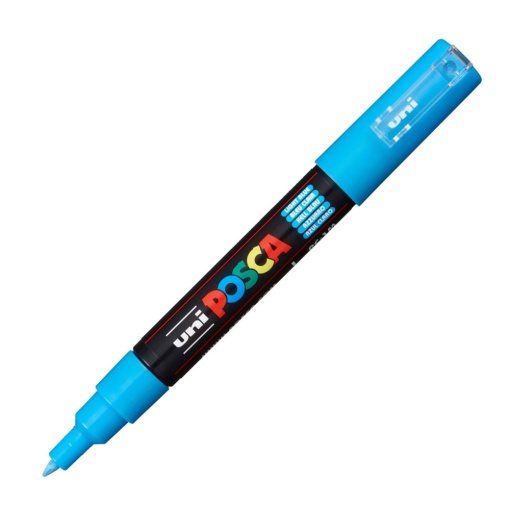 Marcador UNI Posca Pc-1m extra fino 0,7mm azul claro 8