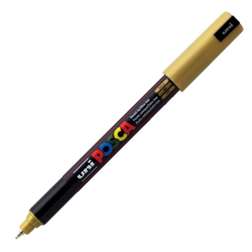 Marcador UNI Posca Pc-1mr extra fino 0,7mm dourado 25