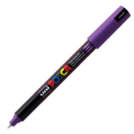 Marcador UNI Posca Pc-1mr extra fino 0,7mm violeta 12