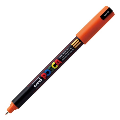 Marcador UNI Posca Pc-1mr extra fino 0,7mm laranja 4