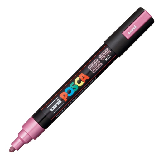 Marcador UNI POSCA PC-5M médio 1,8-2,5mm rosa metálico M13