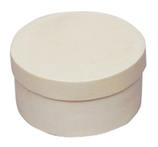 Caixa de Madeira de Balsa Redonda 8x4cm