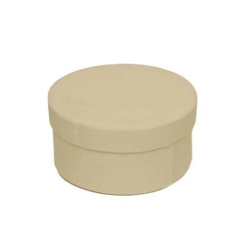 Caixa de madeira de balsa redonda 8x4cm