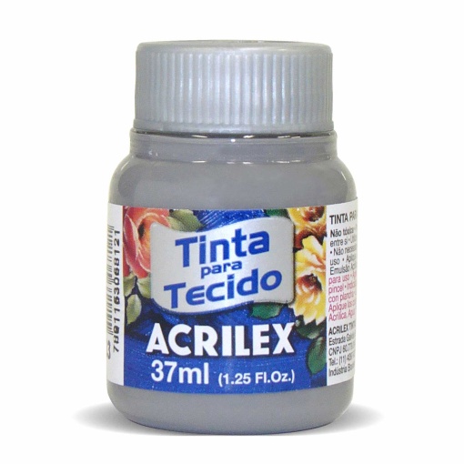 Tinta para Tecido ACRILEX Cinza 933 37ml