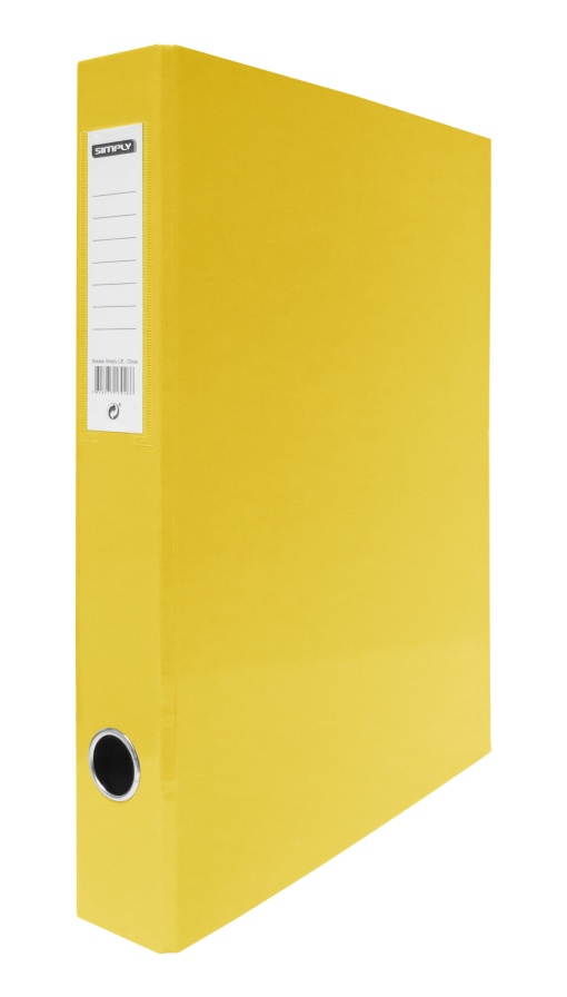 Pasta de Arquivo SIMPLY A4 Comercial lombada de 40mm 2 Argolas Amarelo