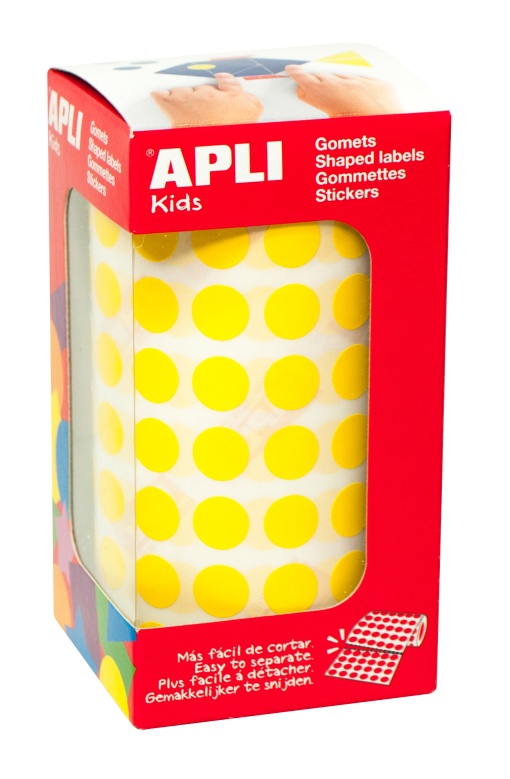 Etiquetas Adesivas em Rolo 10,5mm Amarelo 5192 unidades APLI