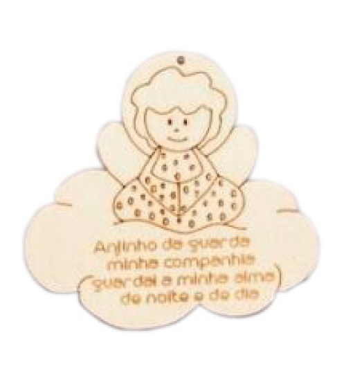 Anjo de Madeira 6x6,5cm