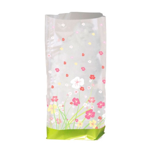 Saco Celofane Flores 11,5x19cm com 10