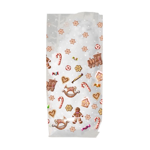 Saco Celofane Formas Natal 11,5x19cm com 10