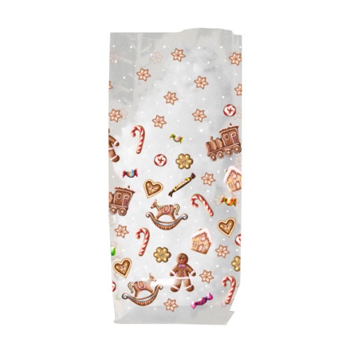 Saco Celofane Formas Natal 14,5x23,5cm com 10