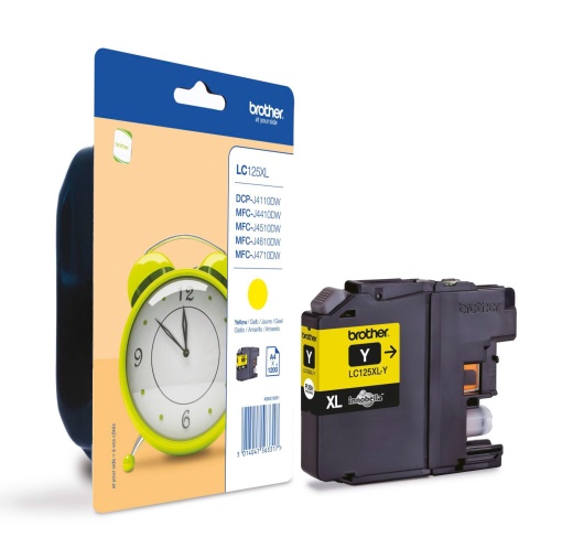 Tinteiro BROTHER LC125XL Y Amarelo MFCJ4410DW/MFCJ4510DW Alta Capacidade 1200 Páginas