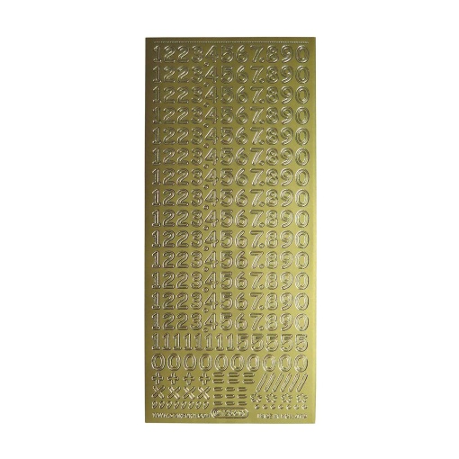 Autocolantes STARFORM Números Dourado
