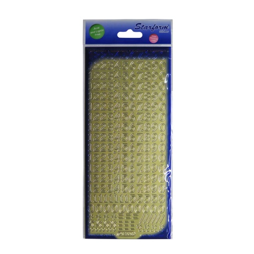 Autocolantes STARFORM Números Dourado