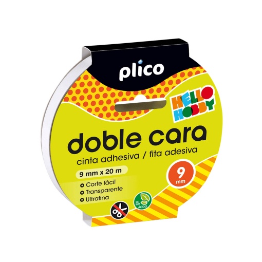 FITA BI-ADESIVA 20MX9MM CORTE SEM TESOURA PLICO 13311