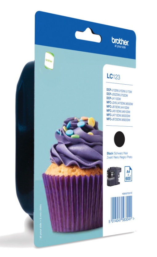Tinteiro BROTHER LC123 BK Preto MFCJ4410DW/MFCJ4510DW