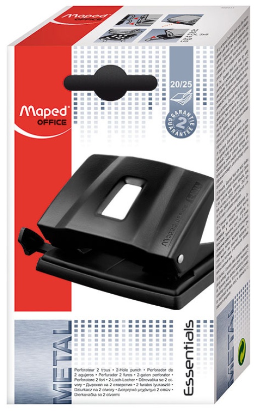 Furador MAPED Essentials 20-25 folhas preto