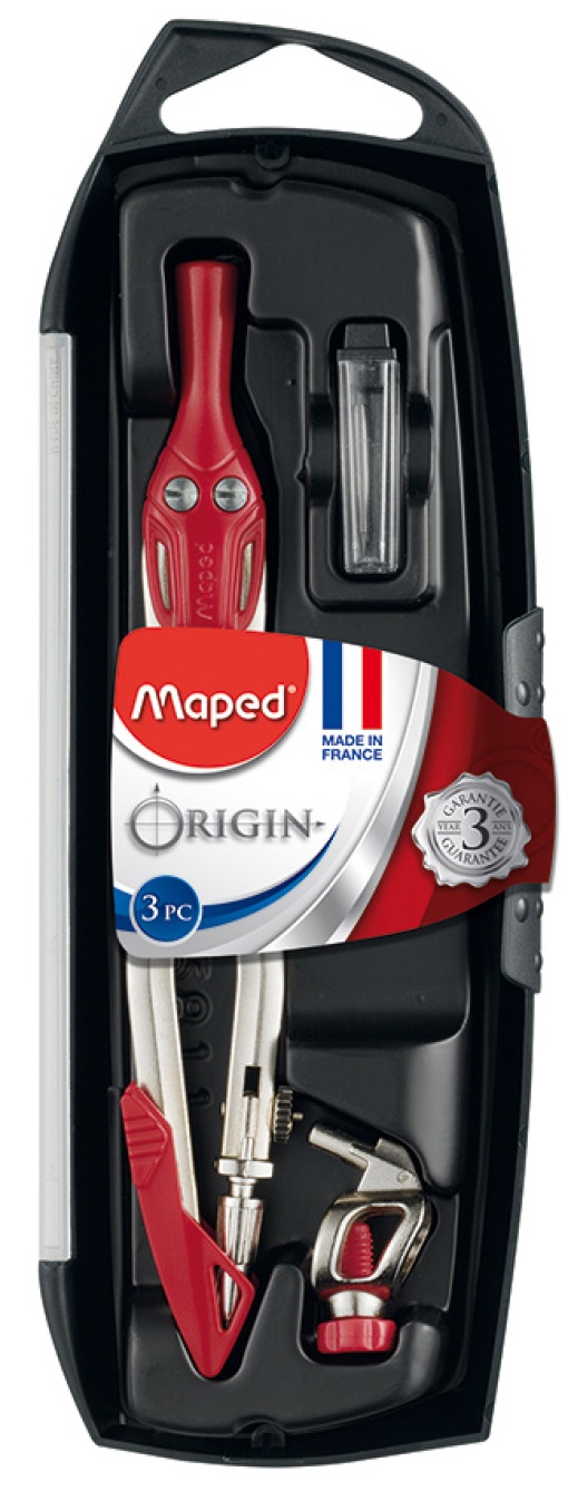 Compasso MAPED Origin com 3 Peças com Adaptador + Minas